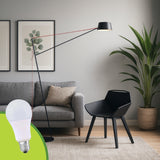 LÁMPARA DE PIE ASTRID BLACK + FOCO LED 12W LUZ CÁLIDA