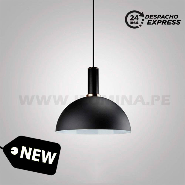 LÁMPARA COLGANTE CAMPANA DE ALUMINIO BLACK AMOSIEL