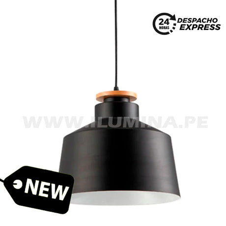 LÁMPARA COLGANTE CAMPANA DE ALUMINIO BLACK LAURA