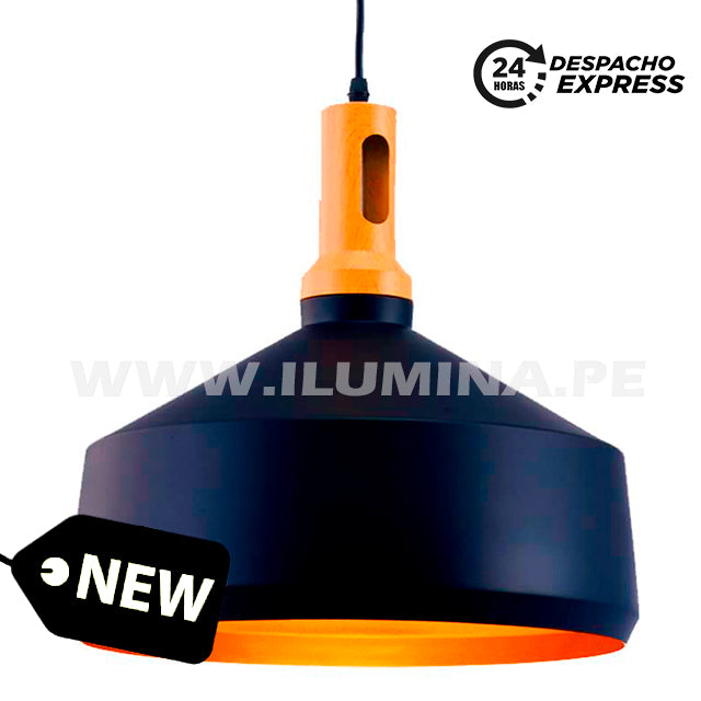 LÁMPARA COLGANTE CAMPANA DE ALUMINIO BLACK TATIANA