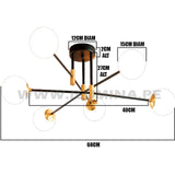 LÁMPARA COLGANTE MARIANGEL + FOCO LED G95 FILAMENTO ÁMBAR 4W 2700K LUZ CÁLIDA