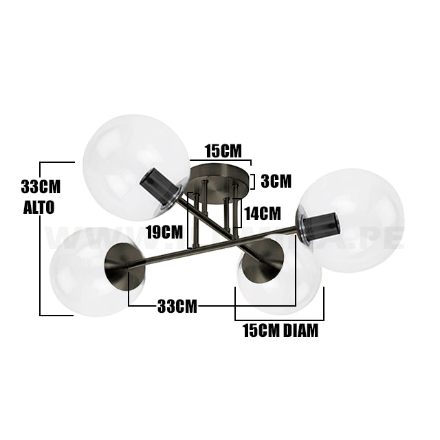 LÁMPARA COLGANTE SIDNEY BLACK LED