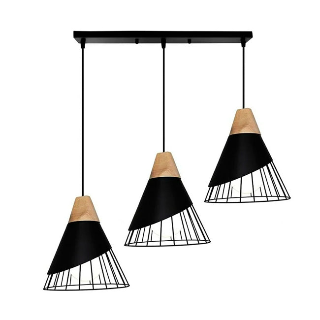 LÁMPARA COLGANTE TRIO ZAMORA BLACK - SIN FOCOS