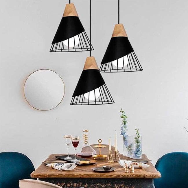 LÁMPARA COLGANTE TRIO ZAMORA BLACK - SIN FOCOS