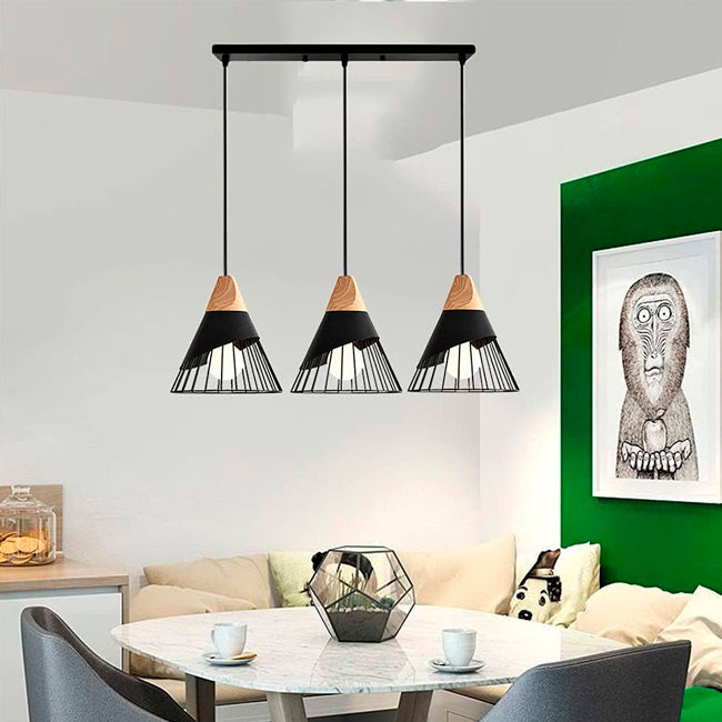 LÁMPARA COLGANTE TRIO ZAMORA BLACK - SIN FOCOS