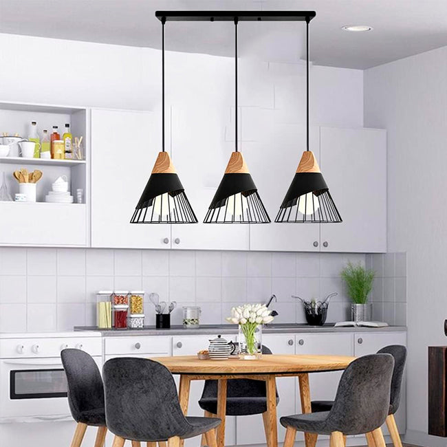 LÁMPARA COLGANTE TRIO ZAMORA BLACK - SIN FOCOS