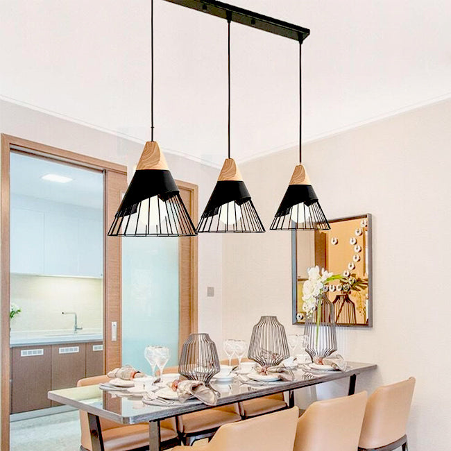 LÁMPARA COLGANTE TRIO ZAMORA BLACK - SIN FOCOS