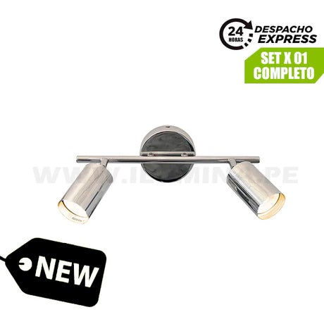 LÁMPARA DE ESPEJO DE PARED LUANA SILVER LED