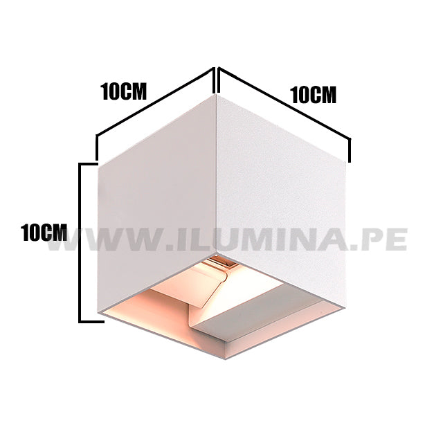 LÁMPARA DE EXTERIOR CUBE LED WHITE 6W LUZ BLANCA