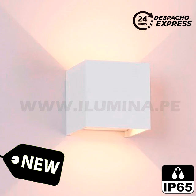 LÁMPARA DE EXTERIOR CUBE LED WHITE 6W LUZ BLANCA