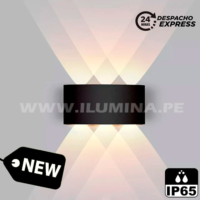 LÁMPARA DE EXTERIOR LED LUCERO BLACK 6W LUZ CÁLIDA