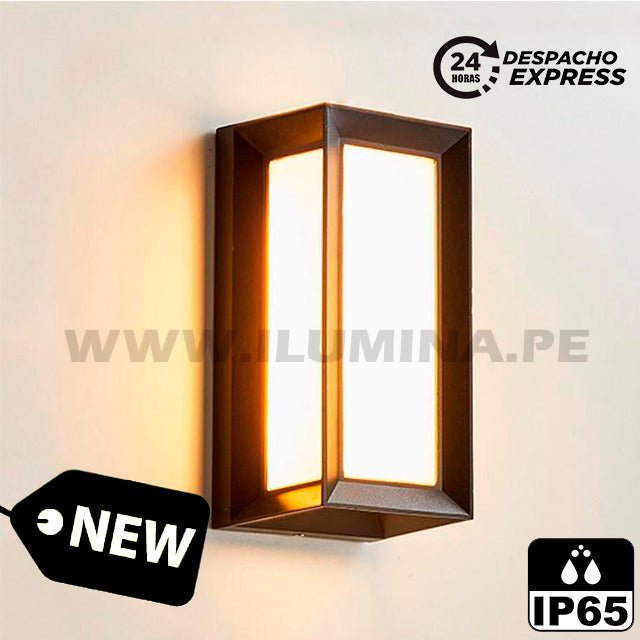 LÁMPARA DE EXTERIOR URSULA BLACK LED 18W LUZ CÁLIDA