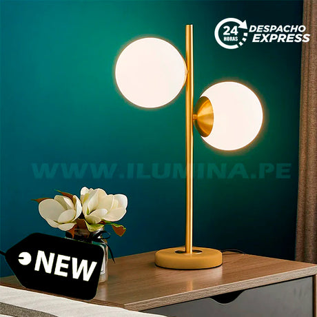 LÁMPARA DE MESA TRAZZO LUX GOLD LED