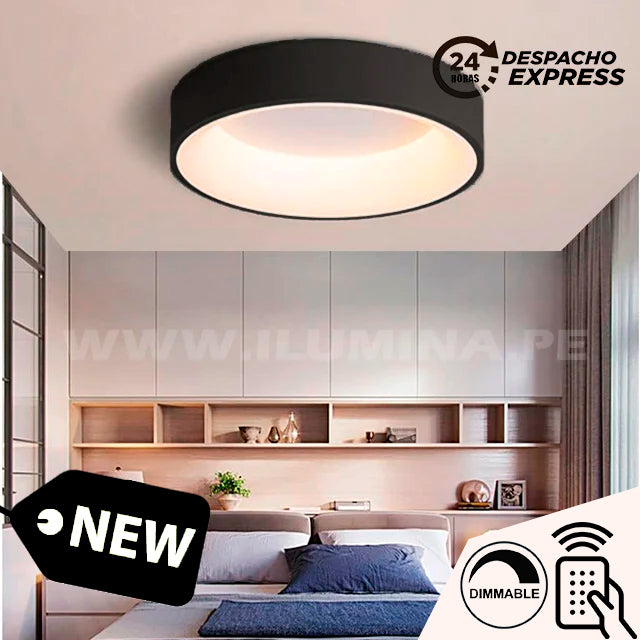 LÁMPARA DE TECHO DORINA LED BLACK 45W + CONTROL REMOTO