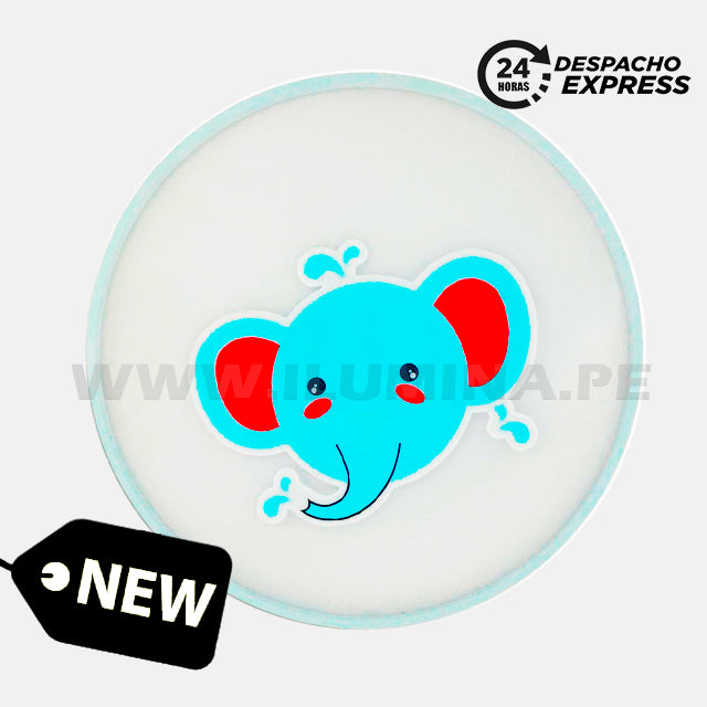 LÁMPARA DE TECHO INFANTIL 829 ELEFANTE  + CONTROL REMOTO