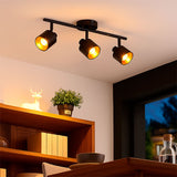 LÁMPARA DE TECHO GRACIELA BLACK AND GOLD - SIN FOCO