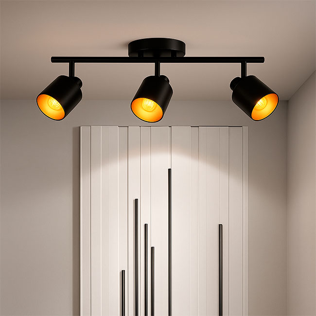 LÁMPARA DE TECHO GRACIELA BLACK AND GOLD - SIN FOCO