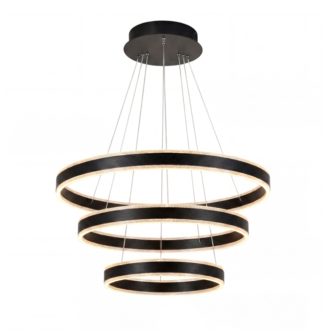 LÁMPARA COLGANTE LED SATURNO BLACK + CONTROL REMOTO
