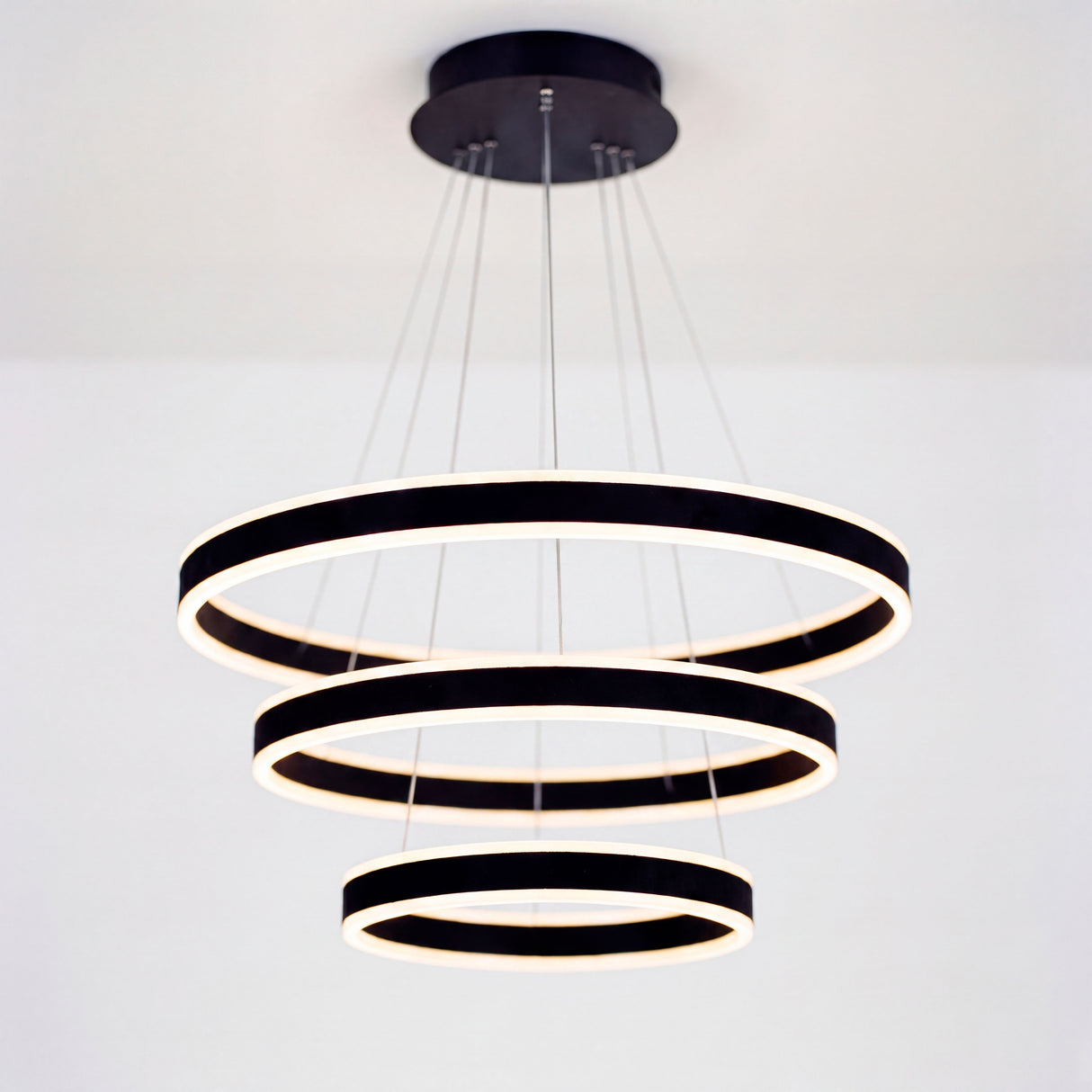 LÁMPARA COLGANTE LED SATURNO BLACK + CONTROL REMOTO