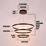 LÁMPARA COLGANTE LED SATURNO BLACK + CONTROL REMOTO
