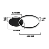 LÁMPARA DE TECHO MADRID BLACK LED 45W + CONTROL REMOTO