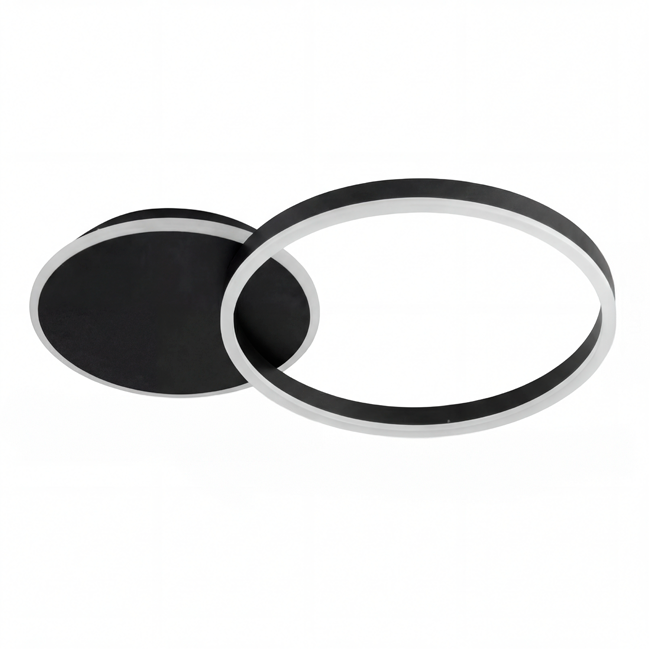 LÁMPARA DE TECHO MADRID BLACK LED 45W + CONTROL REMOTO