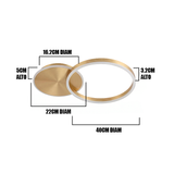 LÁMPARA DÚO TECHO/PARED KORE GOLD LED + CONTROL REMOTO