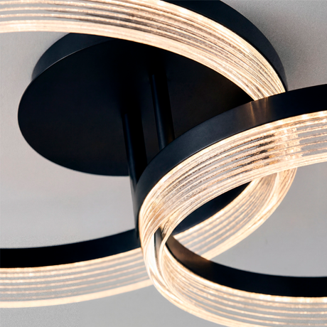 LÁMPARA DE TECHO KRISTAL BLACK LED XL + CONTROL REMOTO