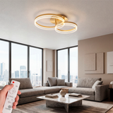 LÁMPARA DE TECHO KRISTAL GOLD LED XL + CONTROL REMOTO