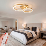 LÁMPARA DE TECHO KRISTAL GOLD LED XL + CONTROL REMOTO