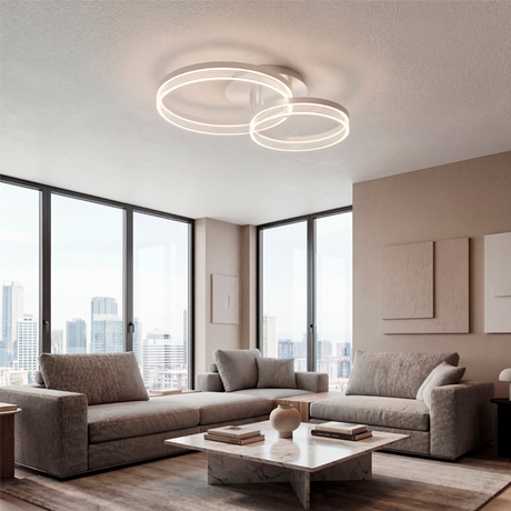 LÁMPARA DE TECHO KRISTAL WHITE LED XL + CONTROL REMOTO
