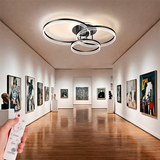 LÁMPARA DE TECHO ELENA BLACK LED + CONTROL REMOTO