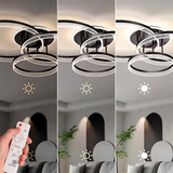 LÁMPARA DE TECHO ELENA BLACK LED + CONTROL REMOTO