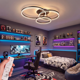 LÁMPARA DE TECHO ELENA BLACK LED + CONTROL REMOTO