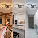 LÁMPARA DE TECHO ELENA BLACK LED + CONTROL REMOTO