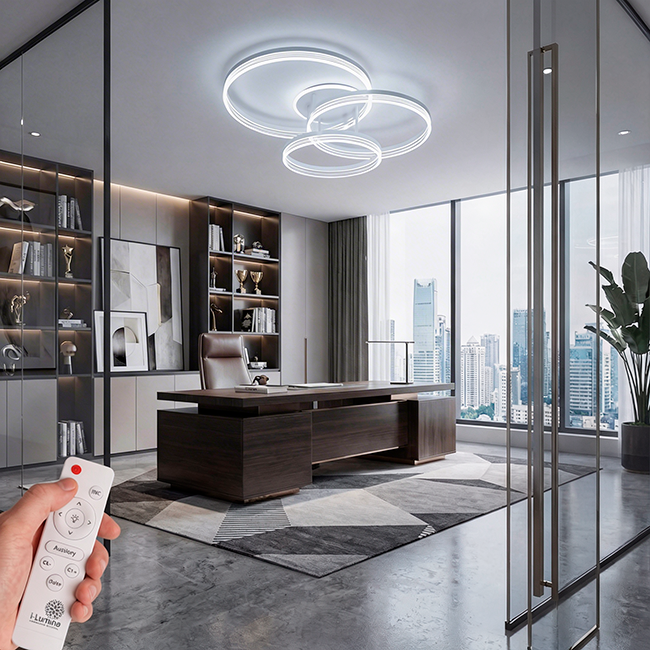 LÁMPARA DE TECHO ELENA WHITE LED + CONTROL REMOTO