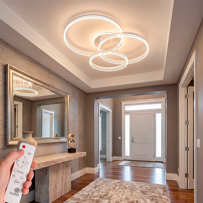 LÁMPARA DE TECHO ELENA WHITE LED + CONTROL REMOTO