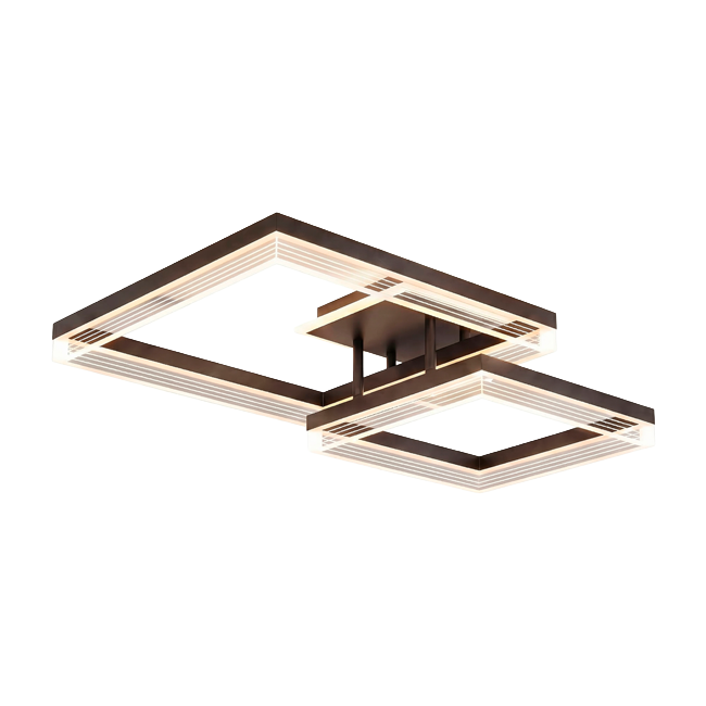 LÁMPARA DE TECHO AURA QUADRATA BLACK LED + CONTROL REMOTO