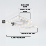 LÁMPARA DE TECHO AURA QUADRATA WHITE LED + CONTROL REMOTO