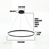 LÁMPARA COLGANTE LED NEO BLACK + CONTROL REMOTO
