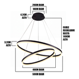 LÁMPARA COLGANTE LED ASTRO BLACK + CONTROL REMOTO