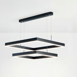 LÁMPARA COLGANTE LED SQUARE DÚO BLACK + CONTROL REMOTO