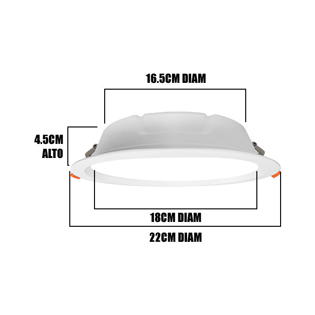 SPOT LED DOWNLIGHT CIRCULAR EMPOTRABLE 30W 6500K LUZ BLANCA LEDVANCE