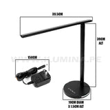 LÁMPARA DE ESCRITORIO LISBOA LUX BLACK LED DIMMABLE + CARGADOR INALÁMBRICO WIRELESS