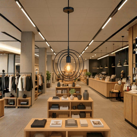 LÁMPARA DE TECHO LUCERO BLACK - SIN FOCO