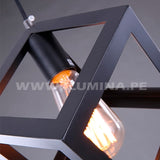 LÁMPARA COLGANTE CUBE BLACK LED ECOLAMPS