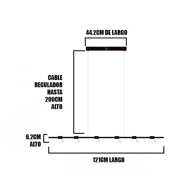 LÁMPARA COLGANTE ULTRA MODERN LINE BLACK LED