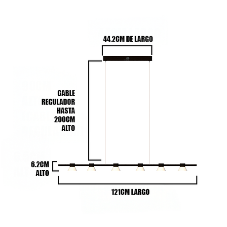LÁMPARA COLGANTE ULTRA MODERN LINE BLACK LED