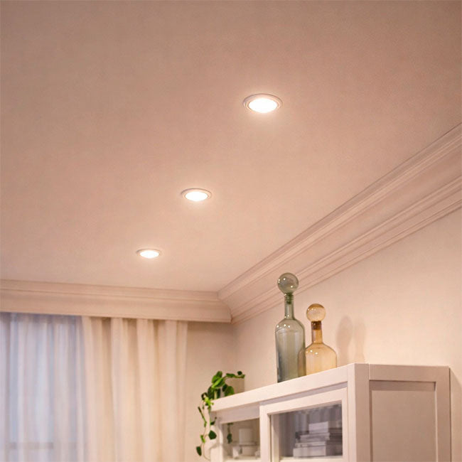 SET COMPLETO WHITE - SPOT EMPOTRABLE LED 12W TRICOLOR - PARA CAJA OCTOGONAL