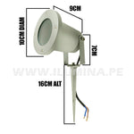 LUMINARIA ESTACA DE JARDIN LED GRIS MR16